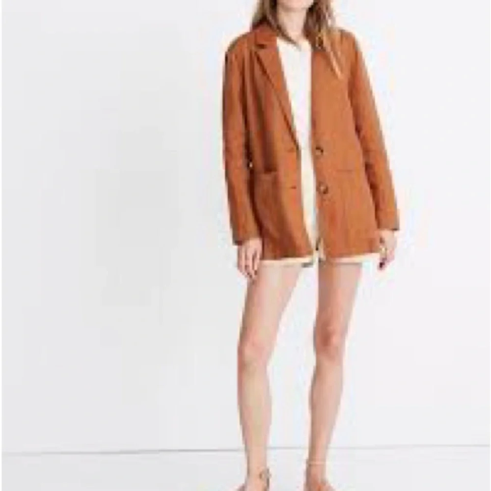 Madewell Linen Dorset Tan Blazer - Picture 1 of 14